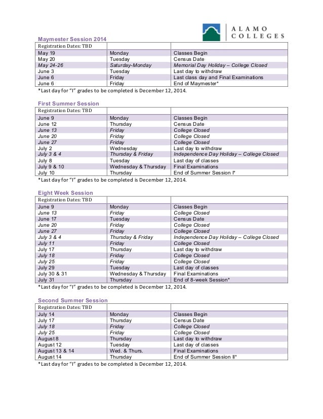 Academic Calendar