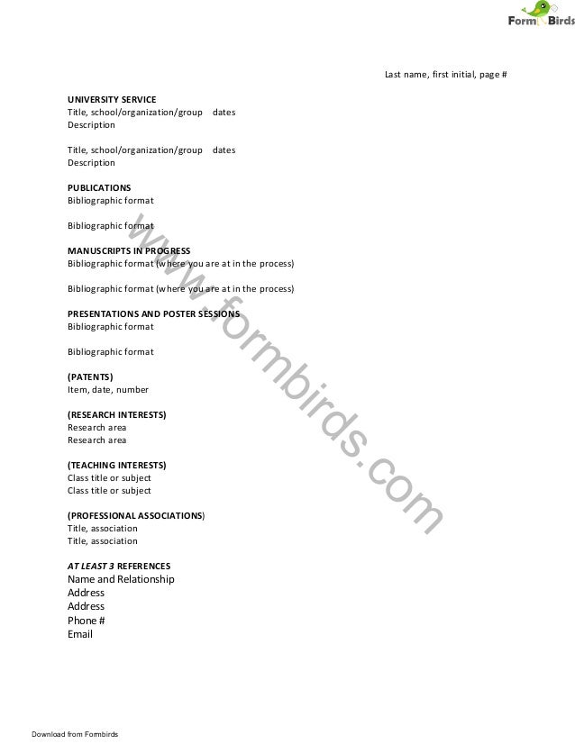 academic cv