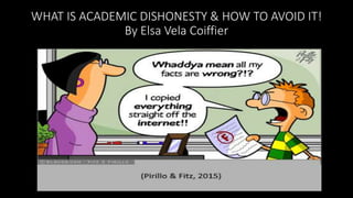 WHAT IS ACADEMIC DISHONESTY & HOW TO AVOID IT!
By Elsa Vela Coiffier
 
