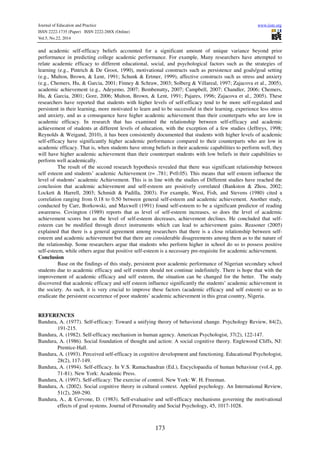 Academic efficacy and self esteem as predictors of academic | PDF
