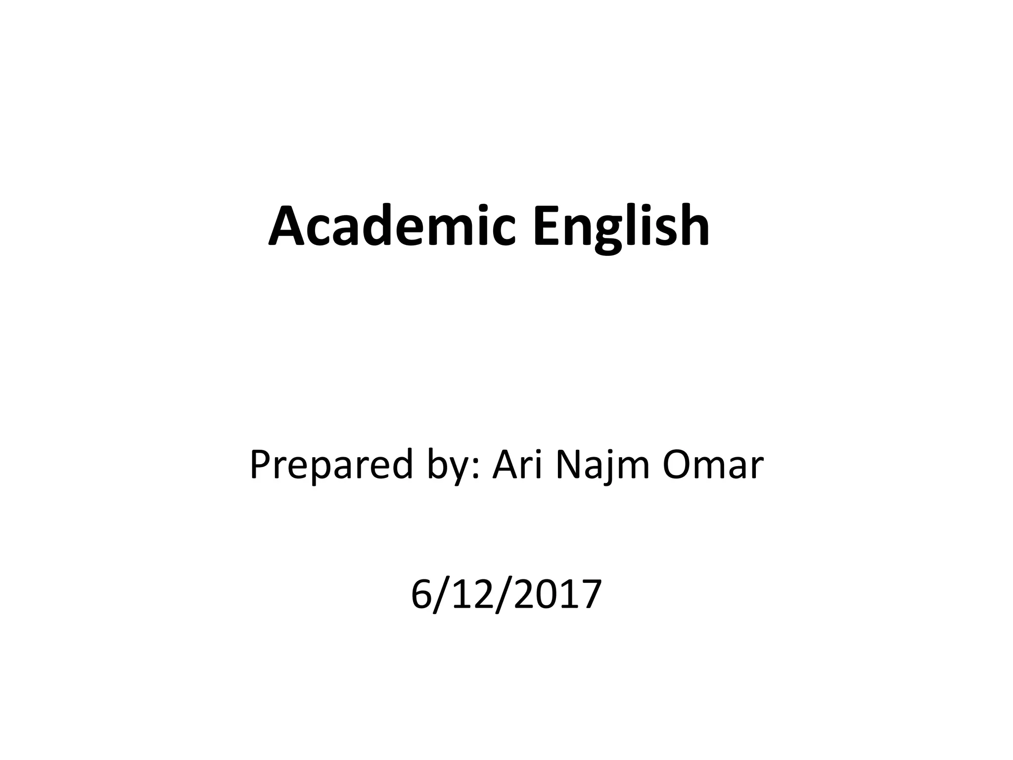 Academic English PPT academic-english-ppt