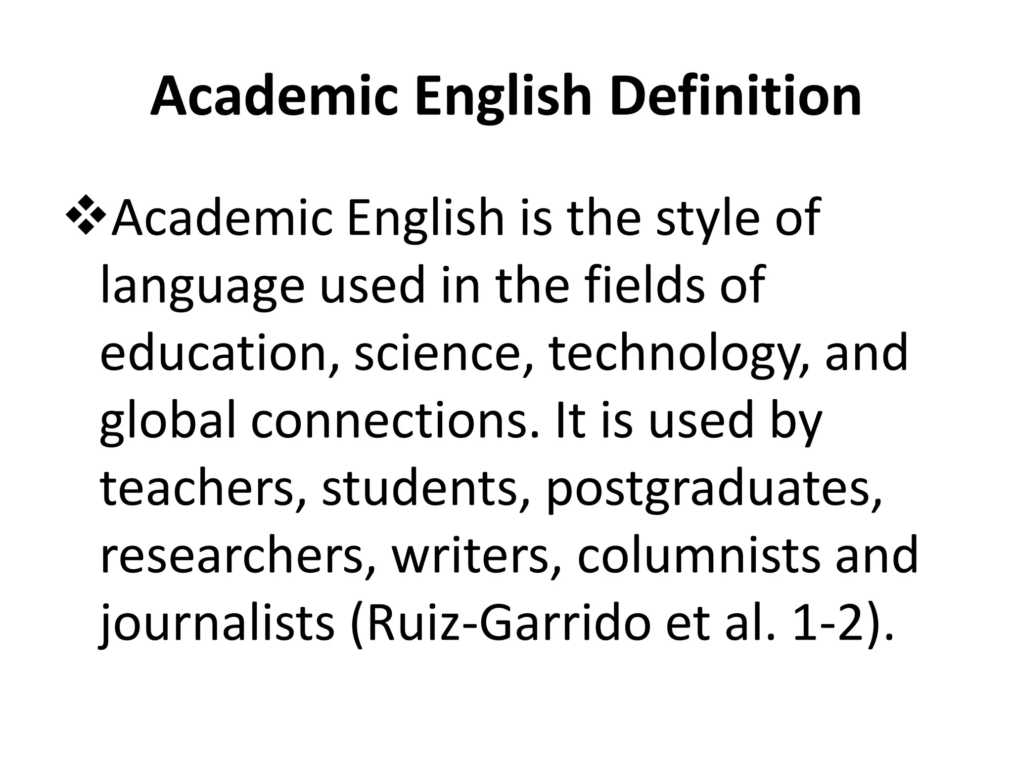 Academic English PPT academic-english-ppt
