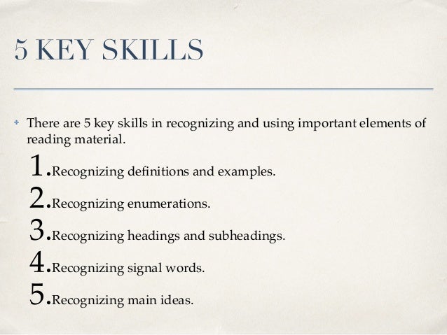what is the meaning of key skills in resume