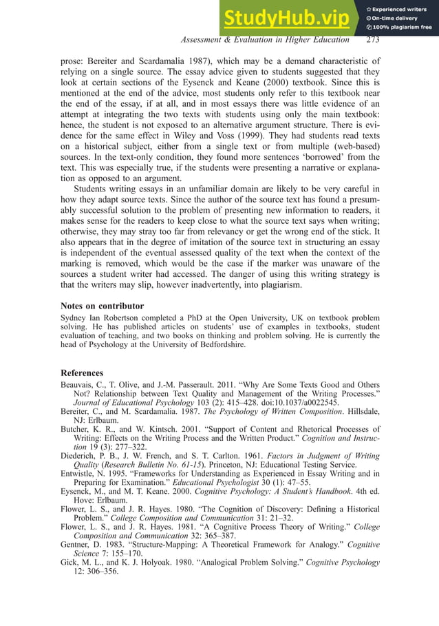 Academic Essay Writing As Imitative Problem Solving Examples From ...