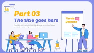 Presentation are communication tools that can be used as demontrations, lectures,
reports, and more. it is mostly presented before an audience.
 