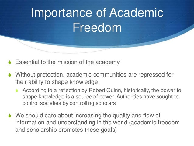 importance of academic freedom essay