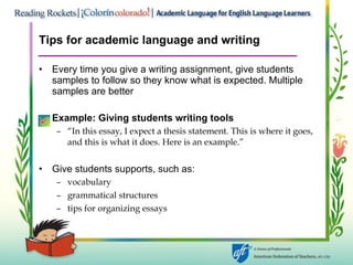 Academic language for Secondary | PPT