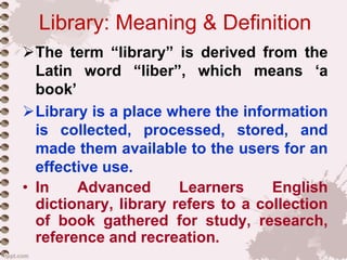 Academic library and their functions | PPT