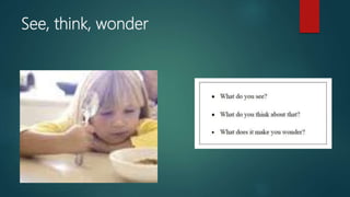 See, think, wonder
 