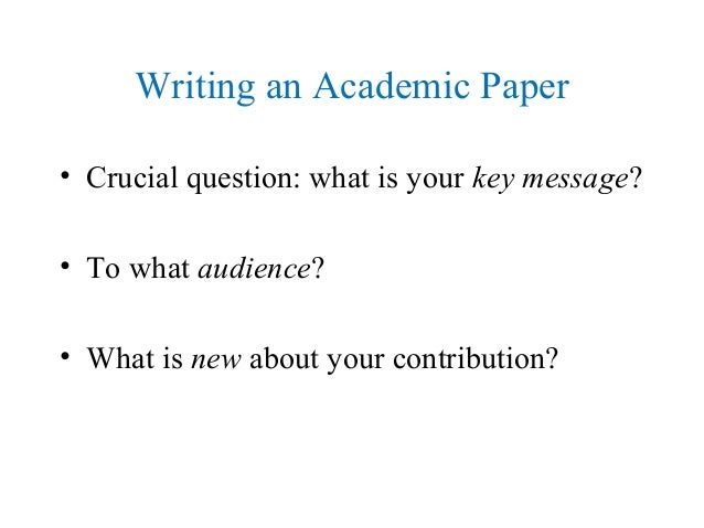 Academic paper writing