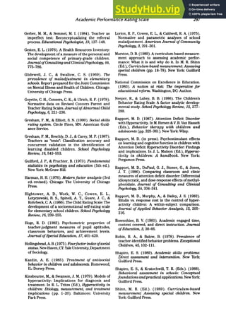 Academic Performance Rating Scale | PDF