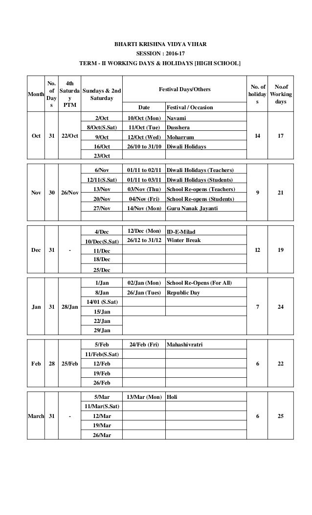 bkvv nagpur academic planner 2016 17