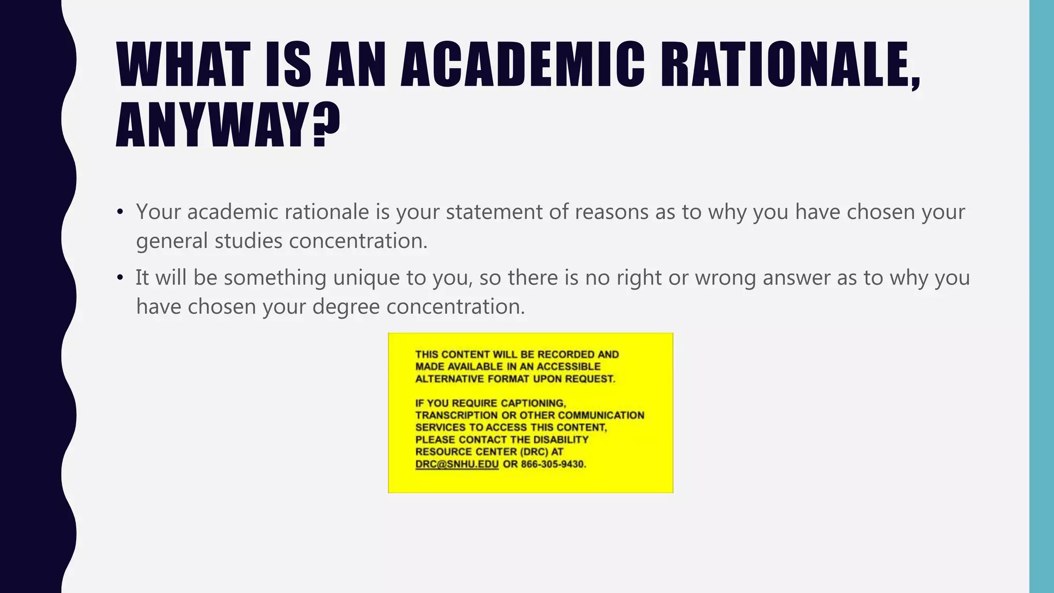 Academic Rationale | PPTX