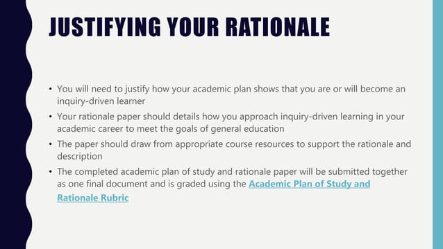 Academic Rationale | PPTX | Educational Assessment | Education