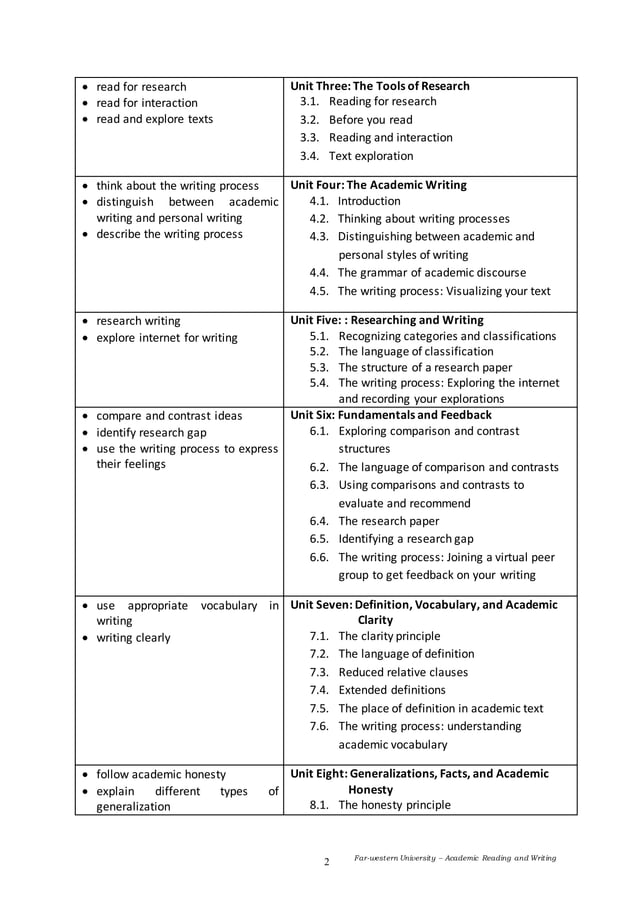 Academic reading and writing | PDF