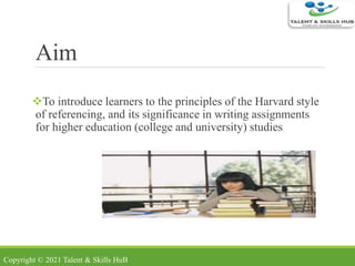 Academic referencing harvard style of referencing- | PPTX