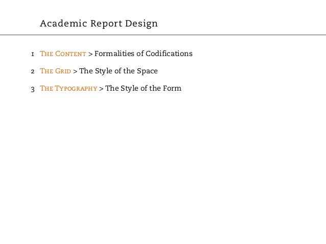 academic report design academic report