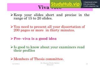 Academic Seminar My Approach To PhD Dissertation | PDF