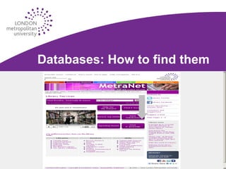 Databases: How to find them 