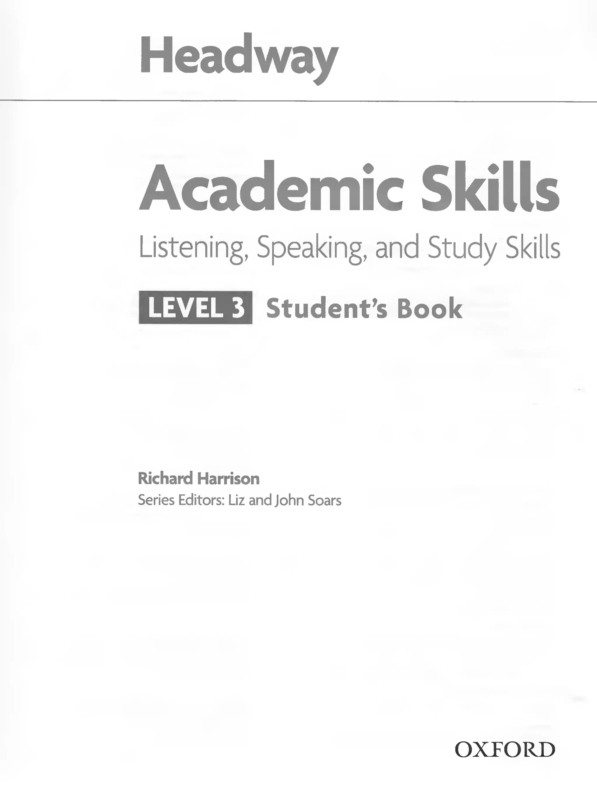 Academic skills lever 3 student's book richard harison | PDF