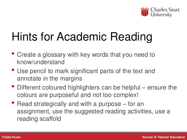 Academic Strategies I Reading