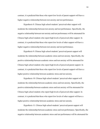 Academic stress test anxiety and performance in a chinese high | PDF