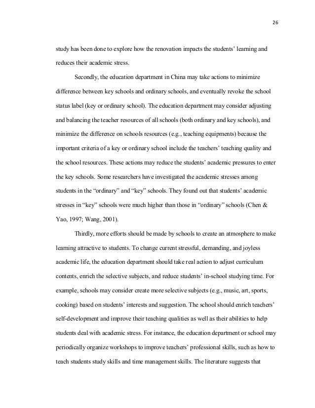 Dissertation on test anxiety