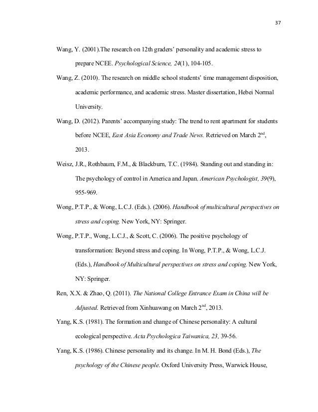 Test anxiety research paper