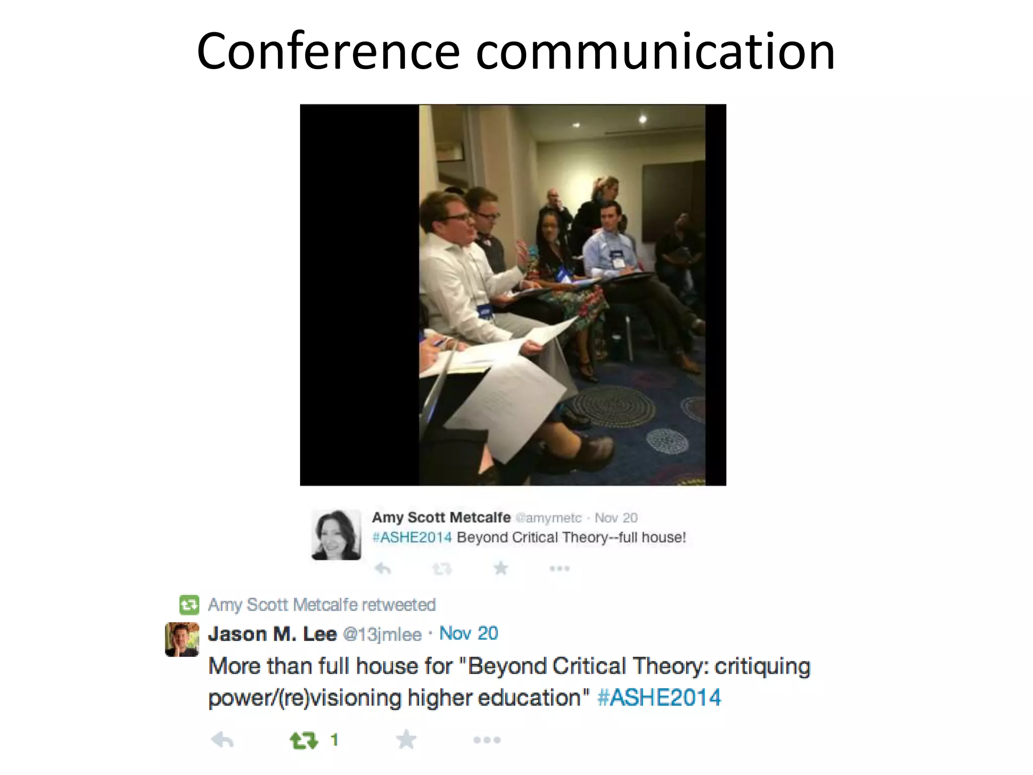 Conference communication
 