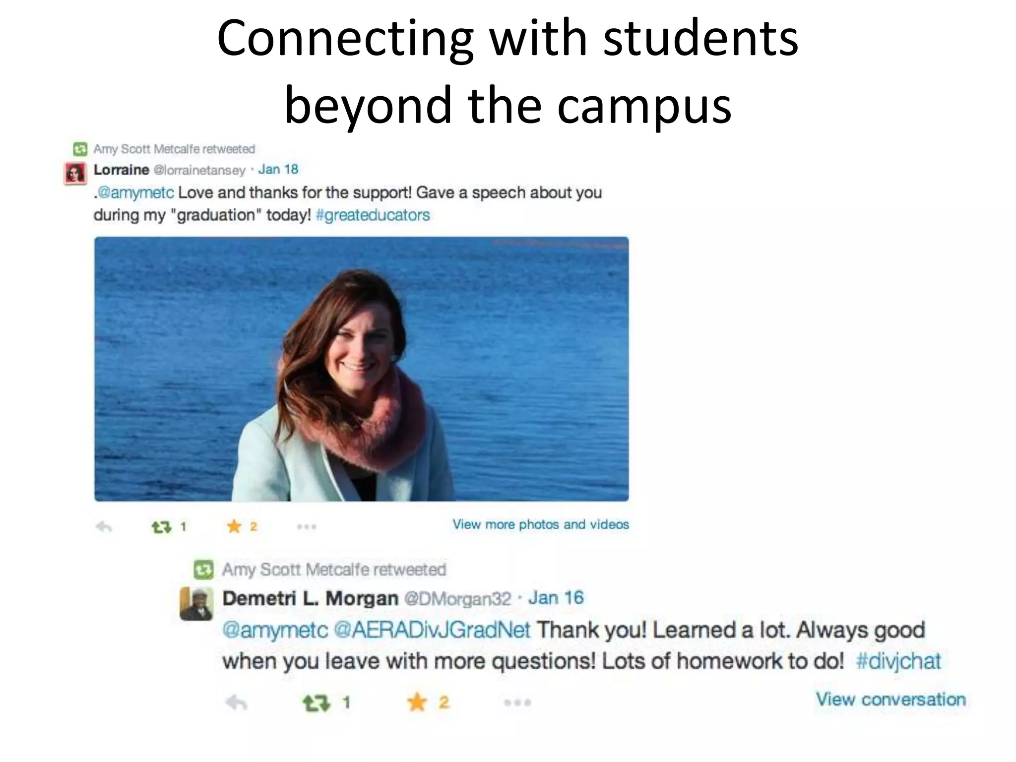 Connecting with students
beyond the campus
 