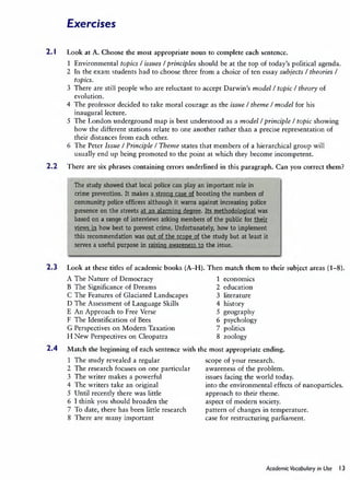 Academic Vocabulary in Use