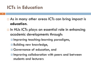 ICTs use and Academic Development in the Moshi Co-operative University ...
