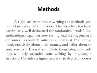 Methods
 