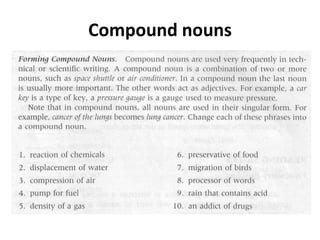 Compound nouns
 