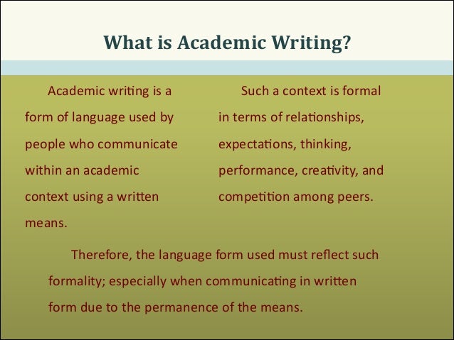 We need academic writers
