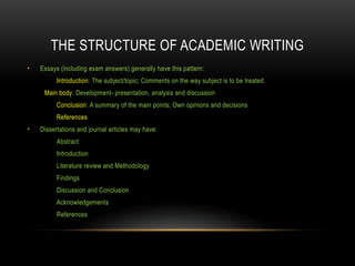 Comprehensive Guide to Academic Writing Skills and Structure | PPTX