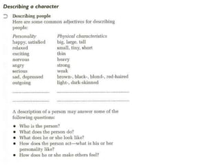 Descriptive Writing Process Class 4 Academic Writing (Descriptive and Process Paragraphs) class 04 | PPTX
