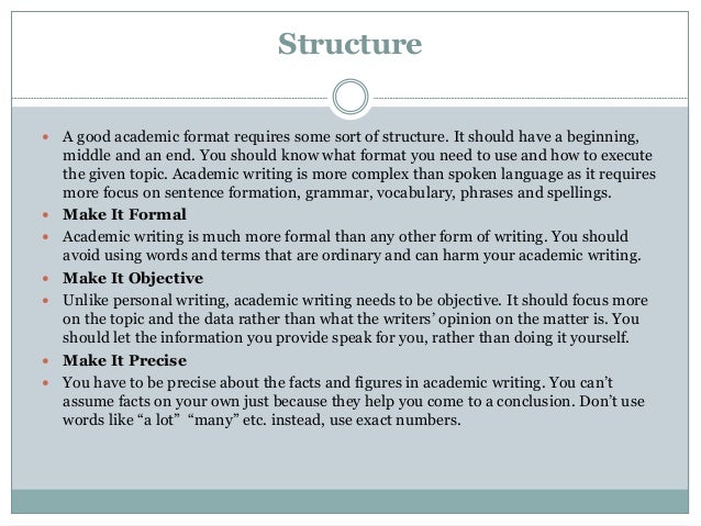 Characteristics of academic writing picture