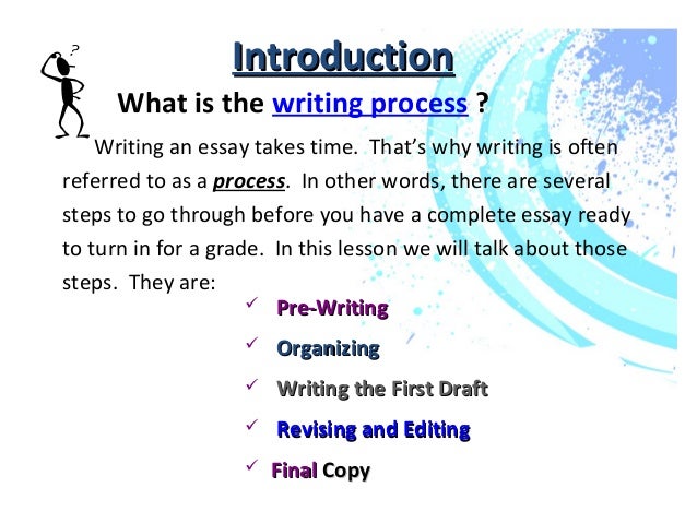 Academic writing process lesson