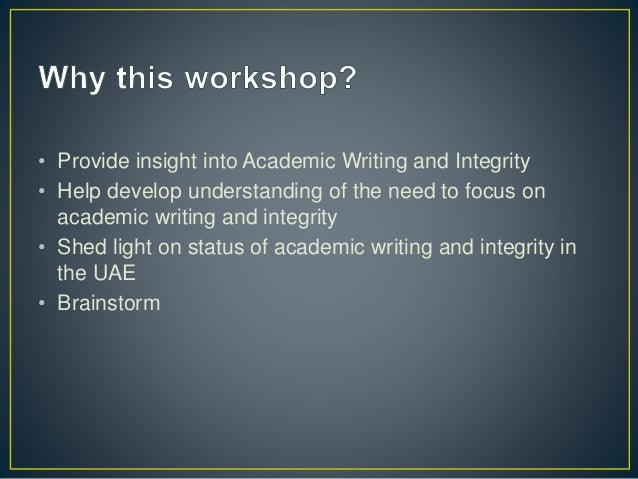 Academic writing skills workshop