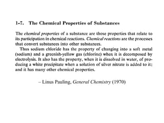 – Linus Pauling, General Chemistry (1970)