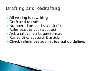 Re Draft Work Academic writing II | PPTX