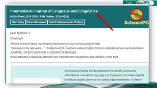 Academic Writing in English - Tips on the publication process (2019)