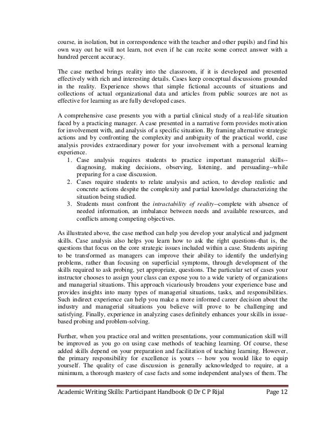 Academic writing skills