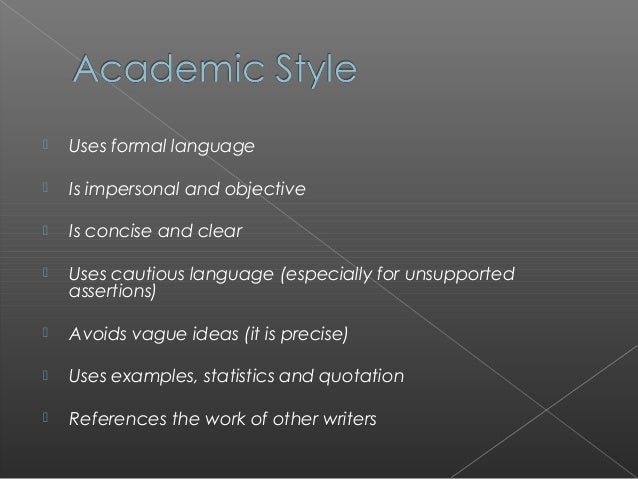 Slang in academic writing