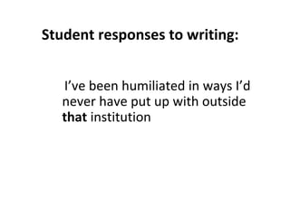 Academic Writing Workshop Student Quotes