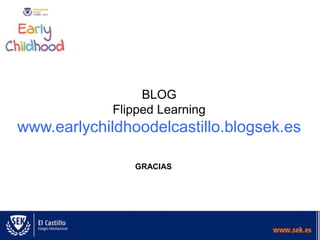 BLOG
Flipped Learning
www.earlychildhoodelcastillo.blogsek.es
GRACIAS
 
