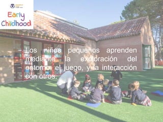 Los niños pequeños aprenden
mediante la exploración del
entorno, el juego, y la interacción
con otros.
 