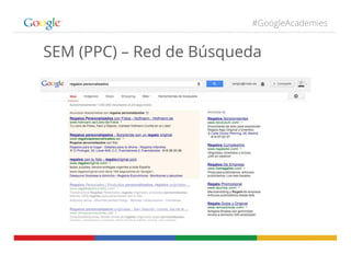 #GoogleAcademies
SEM (PPC) – Red de Búsqueda
 
