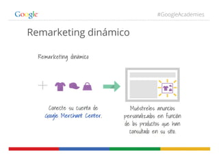 #GoogleAcademies
Remarketing dinámico
 